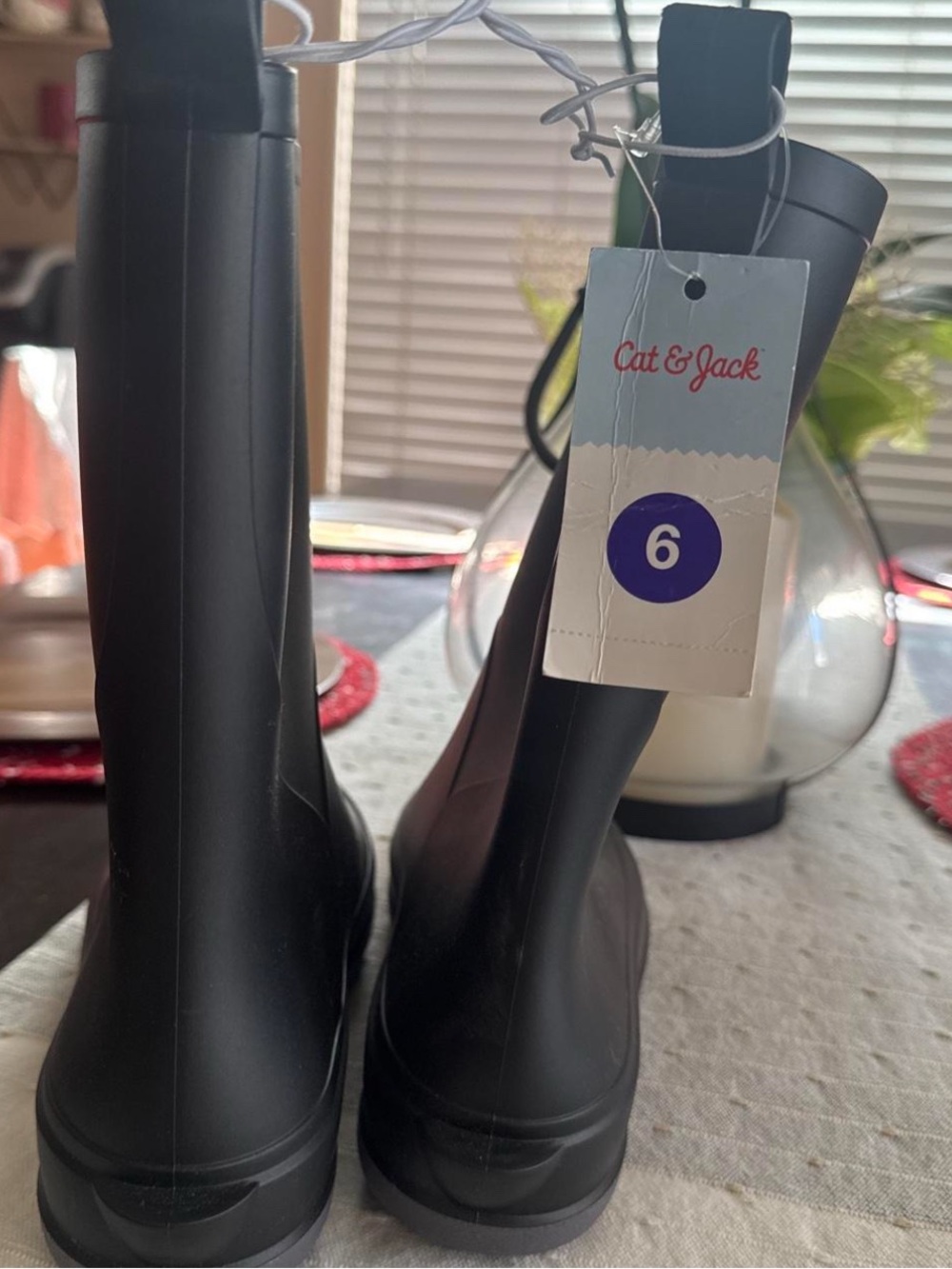Cat & Jack Black Kids Rain Boots